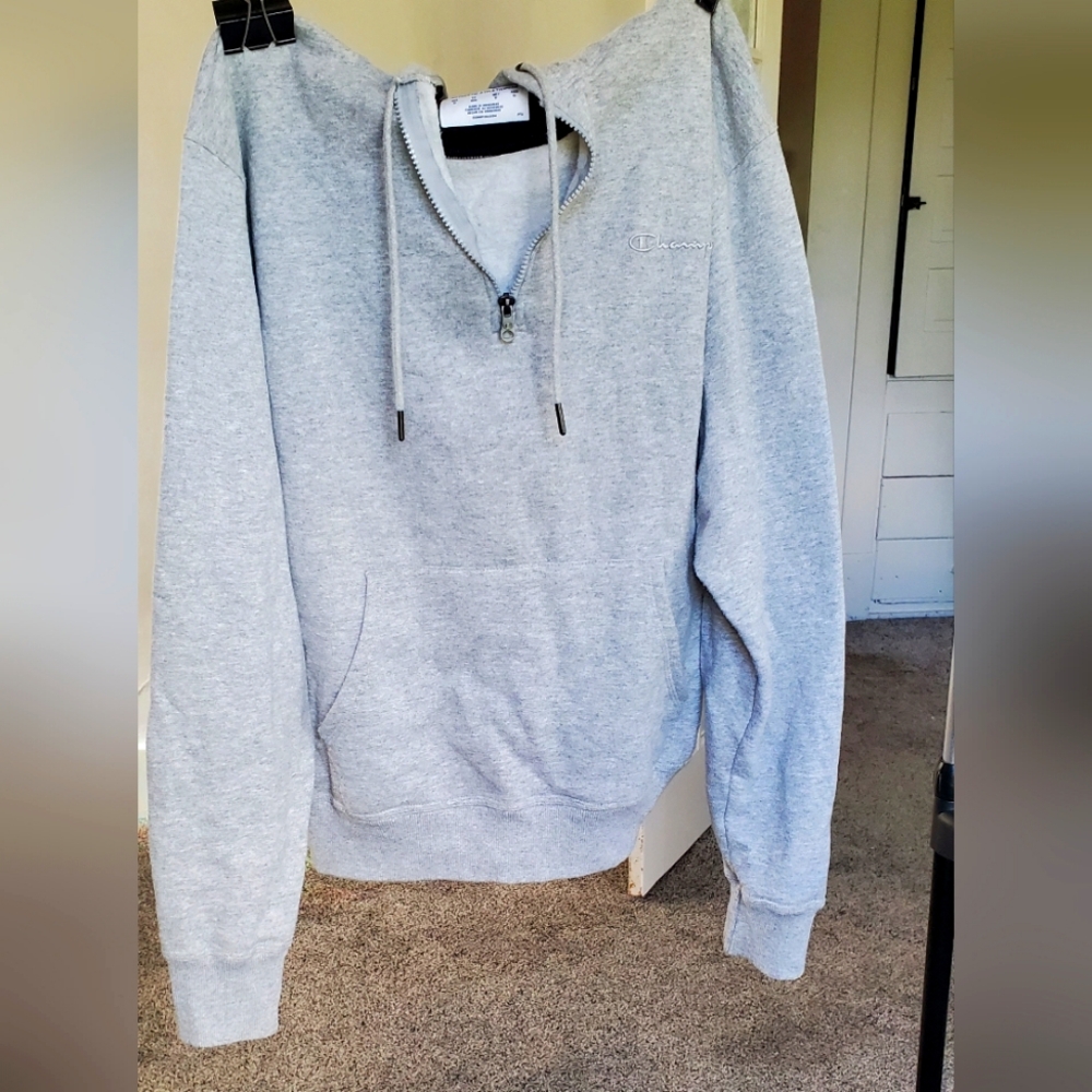 Champion Quarter Zip Athletoc Hooded Sweatshirt